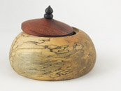 Jim Zorn - Lidded Bowl, Spalted Maple and Walnut